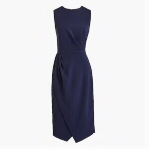 J. Crew Asymmetrical Sheath Dress  -  Navy Blue  - Size 6